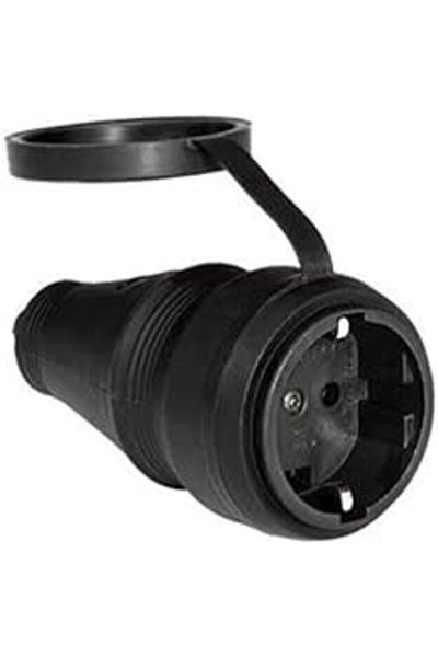NcK Clamshell Rubber Grounded Female Plug 16A 220V