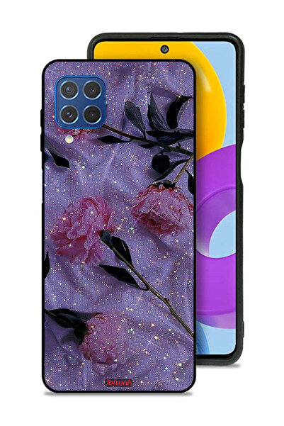 Tolwak غطاء حماية لهاتف سامسونج جالاكسي F62 بنقشة ورود لامعة