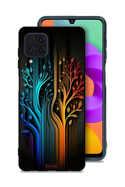 Tolwak غطاء حماية لهاتف سامسونج جالكسي M22 برسومات أوراق الشجر