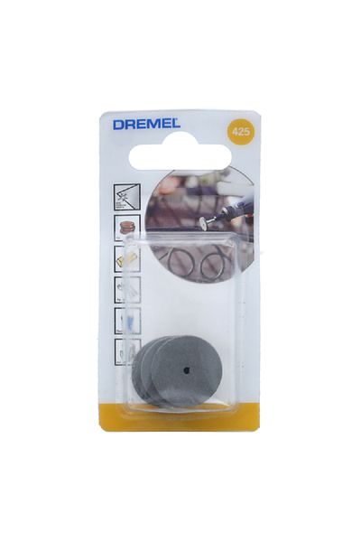 Dremel 4-Piece Emery Impregnated Polishing Wheel Set for Metal, Stones, Glass and Ceramic Surfaces Grey