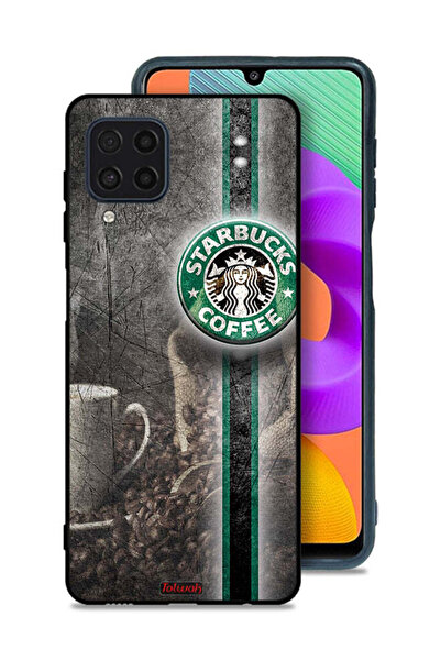 Tolwak Samsung Galaxy M22 Protective Case Cover Coffee Art