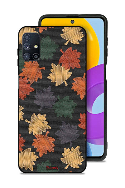 Tolwak Samsung Galaxy M51 Protective Case Cover Autumn Leaves Art
