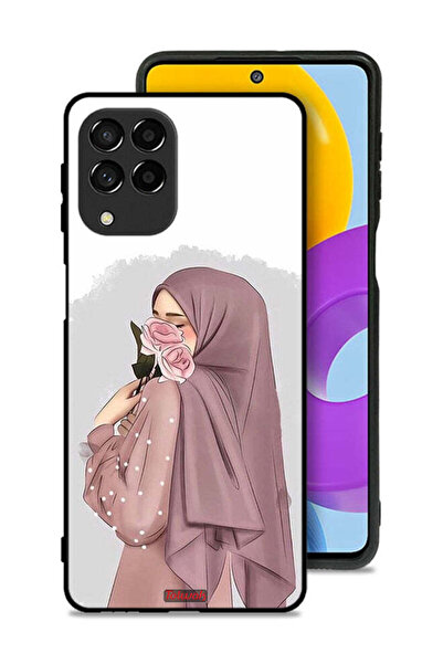 Tolwak غطاء حماية لهاتف سامسونج جالاكسي M53 بتصميم فتاة تحمل ورودًا