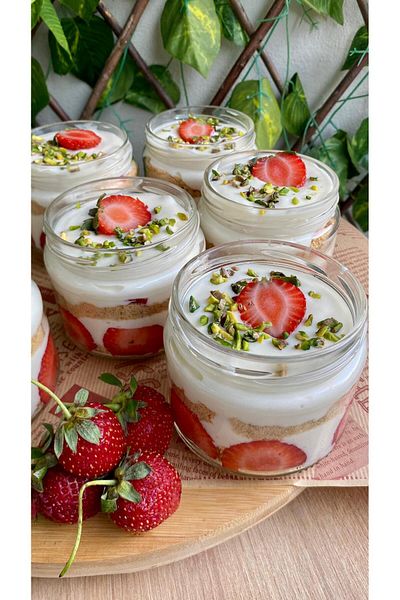 ZenGlow Set of 6 Magnolia Glass Glass Magnolia Pudding Dessert Cup Bowl Set 300 Cc