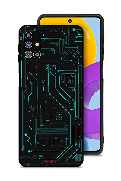 Tolwak غطاء حماية لهاتف سامسونج جالكسي M31s دوائر فنية رقمية بسيطة شاشات متعددة