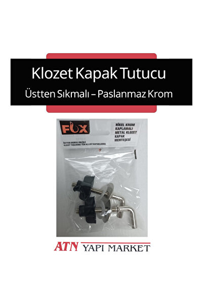 LÜXPAR Fox Üstten Sıkmalı Klozet Kapak Tutucu – Paslanmaz Krom – Tüm Klozet K...