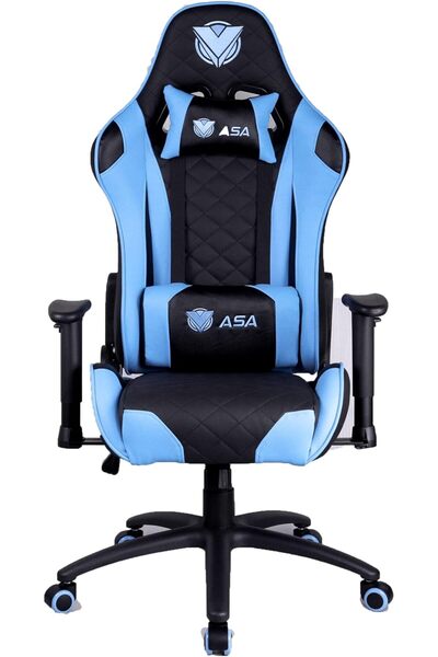 AZAF كرسي ألعاب مكتب ASA Diamond، كرسي ألعاب فيديو جلدي مريح قابل للإمالة