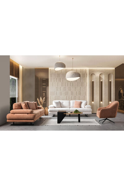 inegölmobilyası Karizma Koltuk Takımı 3+3+1 Dinlenme Mekanizmalı Usb Portlu