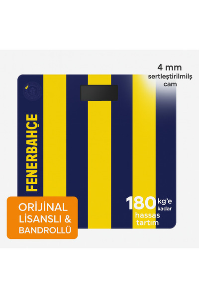 Fenerbahçe Lisanslı ve Bandrollü 180 kg Hassas Dijital Baskül