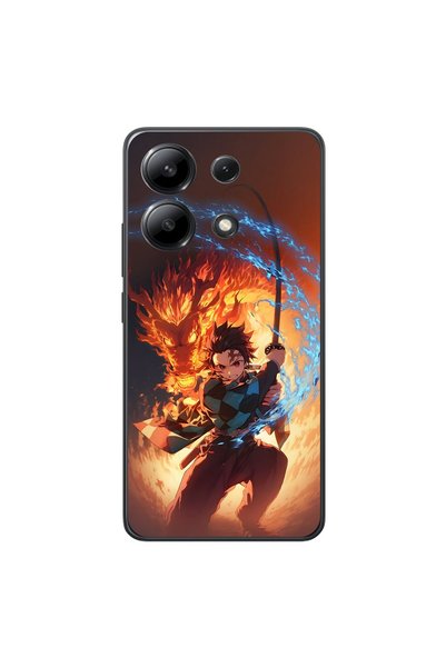 Dali Design حافظة شفافة متوافقة مع هاتف Xiaomi Redmi Note 13 مع تصميم Demon S...