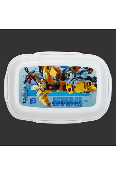 SUNCE Transformers EarthSpark 4-Clip Closure Lunch Box Black and White