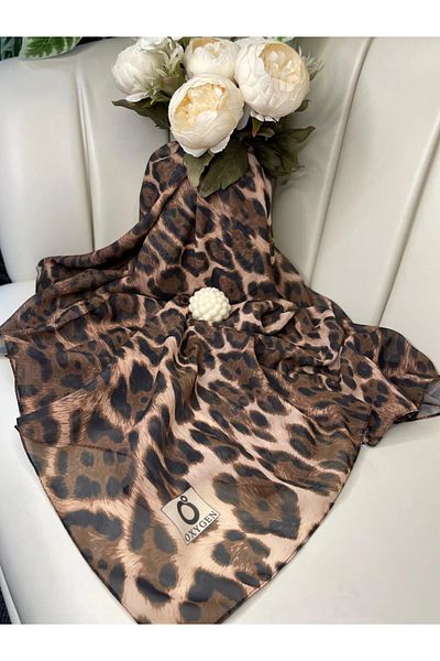 Oxygen Scarfs Indian Silk Leopard Print Shawl 563214