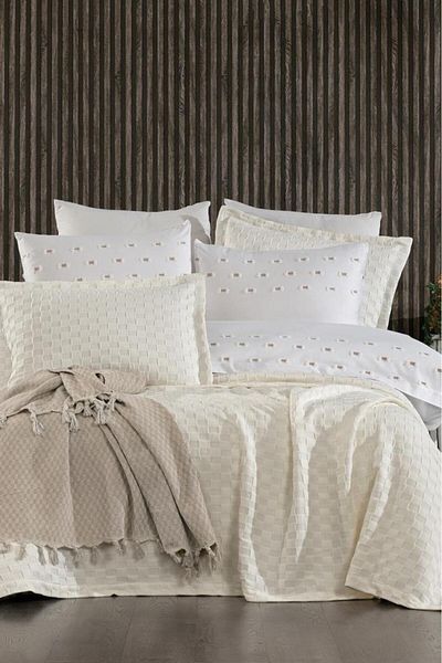 Çeyiz Diyarı Dowry Land Fiona 10 Piece Pique Dowry Set Cream