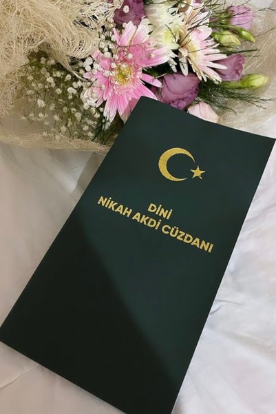 Genel Markalar Nikah Töreni Hatıra Cüzdanı(54 FARZLI)-Yumuşak Dokulu Sert Kapak