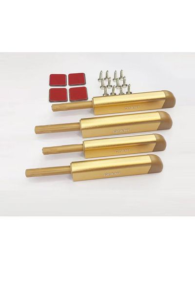OEM Set of 4 Qiani cabinet latches, total dimensions 12.2 x 1.6 cm, metal, gold