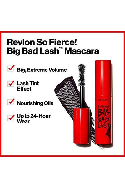 Revlon So Fierce Big Bad Lash Eye Makeup, Volumizing, Lasts up to 24 Hours, No Clump - Black