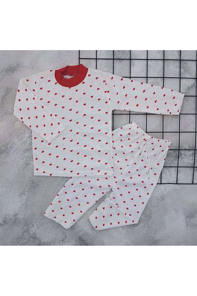 Baby Wings Strawberry and Heart Printed Baby Pajamas Set