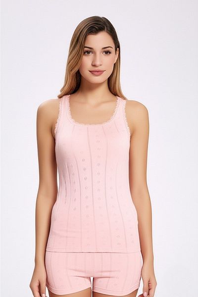 vory Women's Thick Strap Colorful Jacquard Undershirt T-Shirt Vr.L20.24.124.Y01