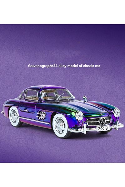 PLAYZO Die-Cast Mercedes-Benz 300SL Model Car – 1:24 Scale Alloy Toy Car with Sound, Light & Opening Doors