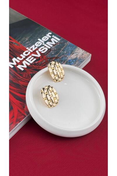 TRENDTAKI modern halka gold kaplama küpe 0300