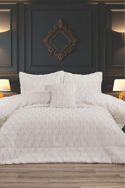 Çeyiz Diyarı Bliss Double Bedspread Set Cappucino