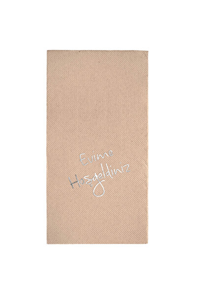 Story ورق فضي مقاس 40 × 40 سم مرحبًا بكم في منزلي منقوش 16 قطعة من المناديل ا...