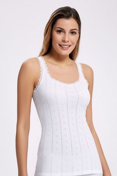 vory Women's Thick Strap Colorful Jacquard Undershirt T-Shirt Vr.L20.24.124.Y01