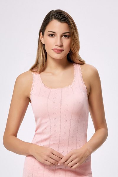vory Women's Thick Strap Colorful Jacquard Undershirt T-Shirt Vr.L20.24.124.Y01