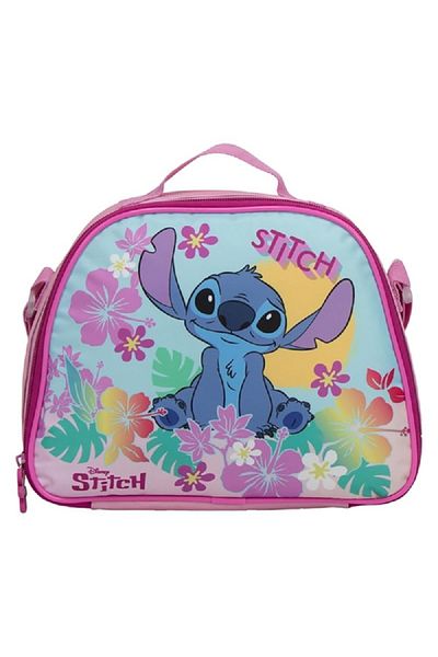 SUNCE Disney Stitch Insulated Zipper Closure Lunch Tote Pink and Blue