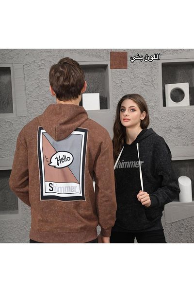 ALANAQA Unisex Oversized Hoodie with Back Print Pullover