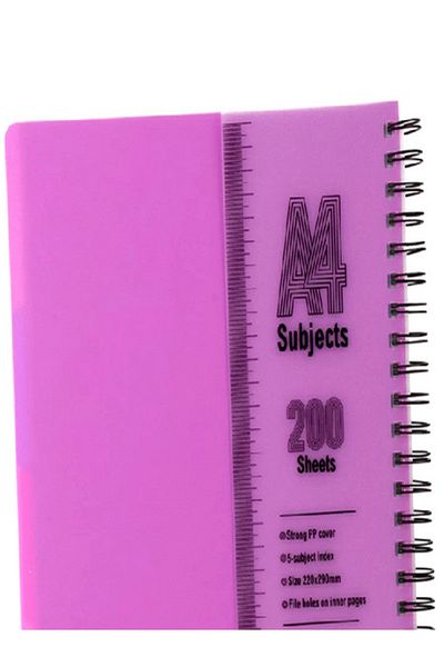 Prima 200-Sheets Soft Bound Cover Hexa A4 Spiral Notebook