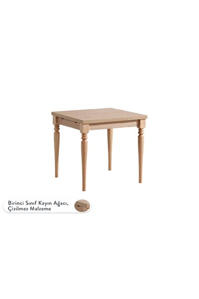 Vivense VERA ÇİZİLMEZ AÇILIR MUTFAK MASASI, MEŞE, 80X80