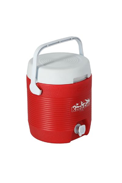 Cosmoplast مبرد مياه صغير بلاستيكي لحفظ البرودة بمقبض علوي وجانبي، أحمر، سعة 6 لتر