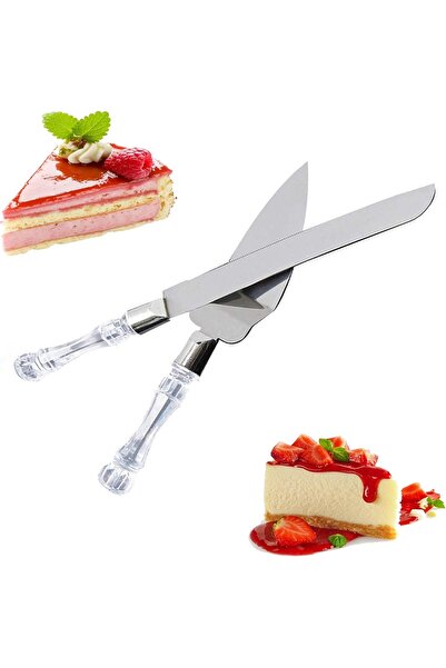 Biki مجموعة سكاكين كعكة الزفاف بمقبض كريستالي من الفولاذ المقاوم للصدأ والأكر...