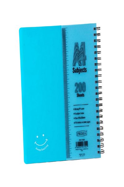 Prima 200-Sheets Soft Bound Cover Hexa A4 Spiral Notebook