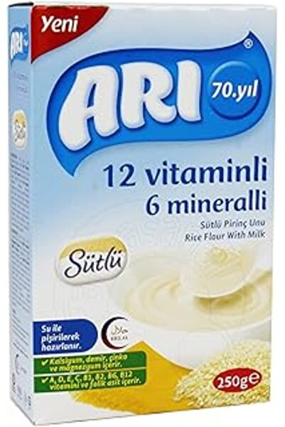 Qedii Arı Mama Milk Rice with 12 Vitamins and 6 Minerals, 250 Gr