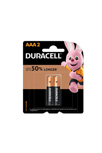 Duracell 2-Piece Durable AAA Alkaline Battery Set Black and Copper