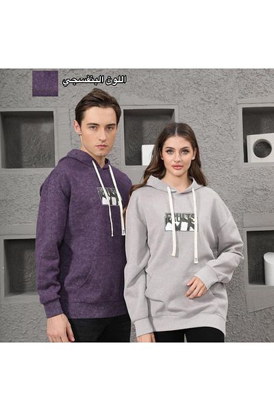 ALANAQA Unisex Oversized Hoodie with Back Print Pullover