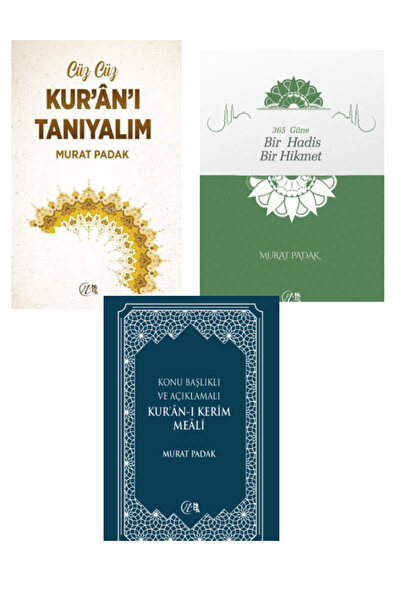 Nida Yayıncılık Murat Padak 3 Kitap Set-Konu Başlıklı Meal+Cüz Cüz Kuranı Tan...