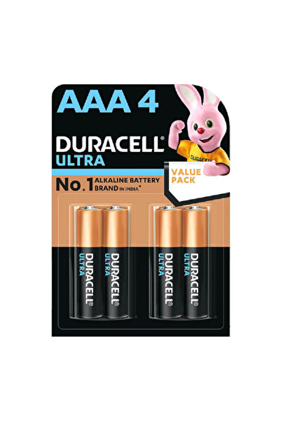 Duracell 4-Piece Durable Compact Optimum AAA Ultra Power Alkaline Battery Mul...