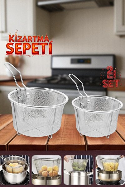 Transformacion 2 Boy Kızartma Süzgeci Patates Kızartma Filtresi 304 Paslanmaz...