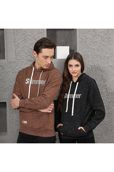 ALANAQA Unisex Oversized Hoodie with Back Print Pullover