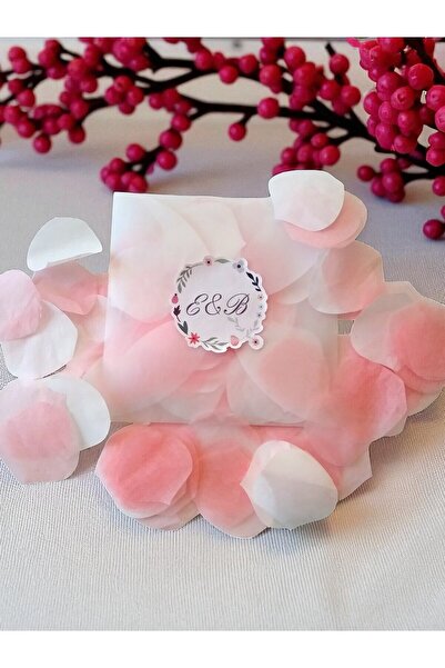 Armada 500 Yaprak,Her Zarfta 50 Adet Toz Pembe Beyaz Ortanca Gül Yaprağı Düğü...