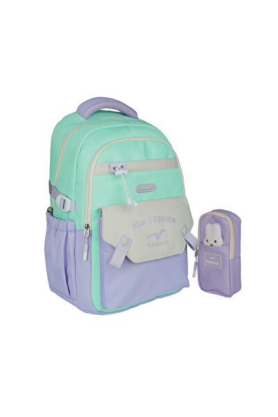 FATELLA Relaxion Children's Lilac Color Korean Style Waterproof School Backpa...