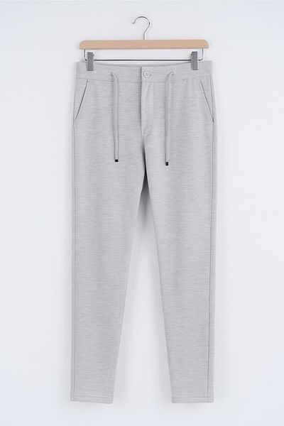 LC Waikiki 100% Cotton Slim Fit Men's Trousers with Lace-Up Leg Detail