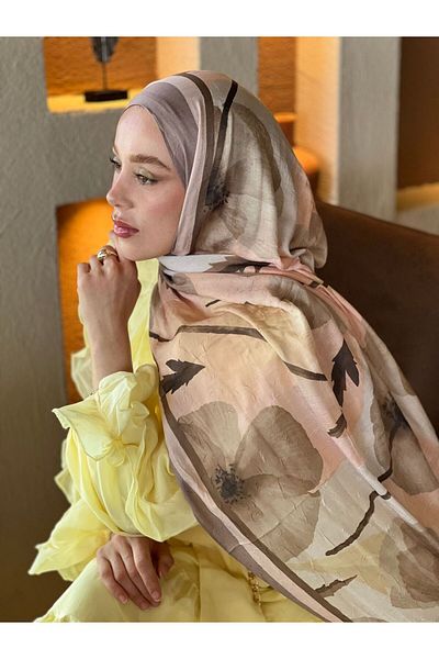 Modakaşmir Ferret Pattern Bamboo Shawl