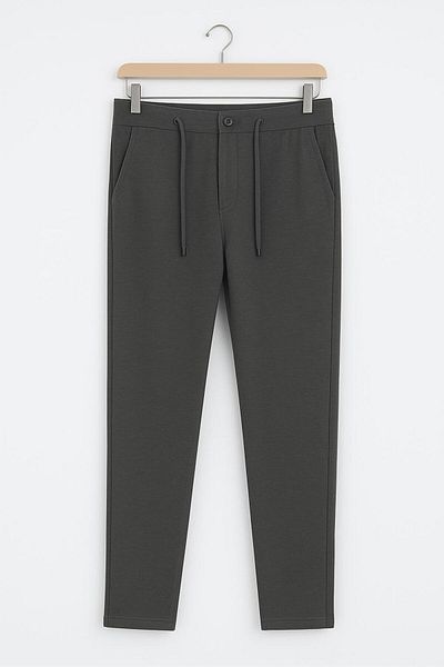 LC Waikiki 100% Cotton Slim Fit Men's Trousers with Lace-Up Leg Detail