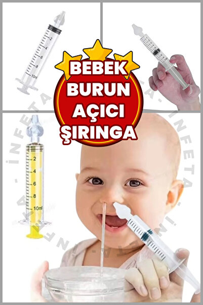 İnfeta Bebek Burun Temizleyici 10ml Burun Açıcı Aparat Silikon Uçlu Yeniden K...