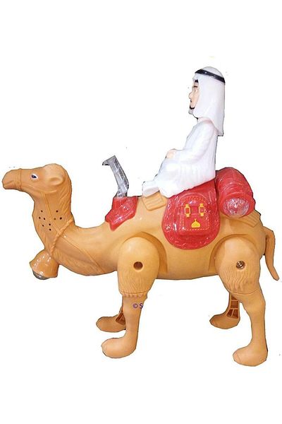 Toybox Battery Operated Walking Desert Camel Toy With Lights and Music for Kids