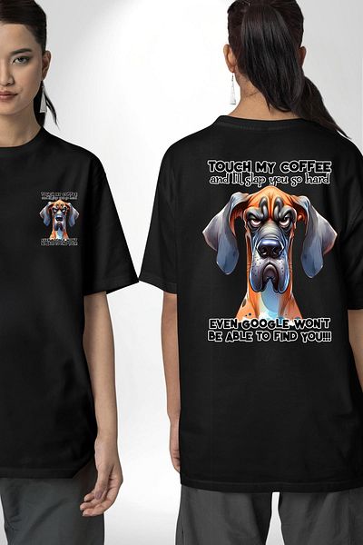 Angemiel Google Can'T Even Find My Coffee Mixer! Black Oversize Women's Men's Front and Back Printed T-Shirt